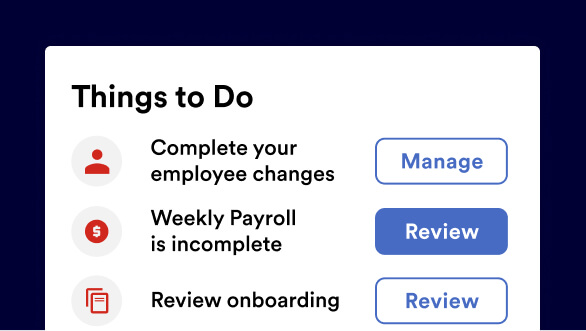 ADP Workforce Now to-do list